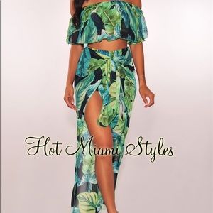 Hot Miami styles palm set